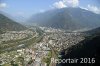 Luftaufnahme EISENBAHN/Biasca Bahnhof TI - Foto Bahn in Biasca 8487